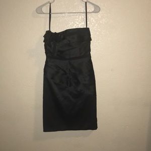 Black strapless dress